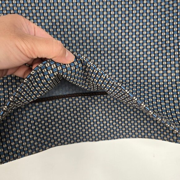 Diane Von Furstenburg Teal Blue Geometric Print Bandage Mini SKirt - Picture 5 of 9